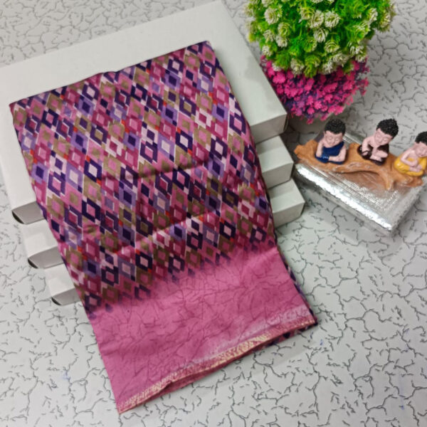 Trendy Pure Linen Cotton Sarees - Image 12