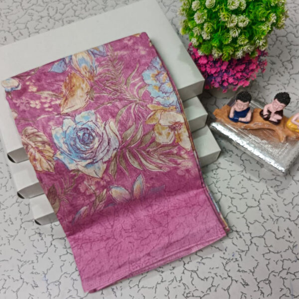 Trendy Pure Linen Cotton Sarees - Image 13