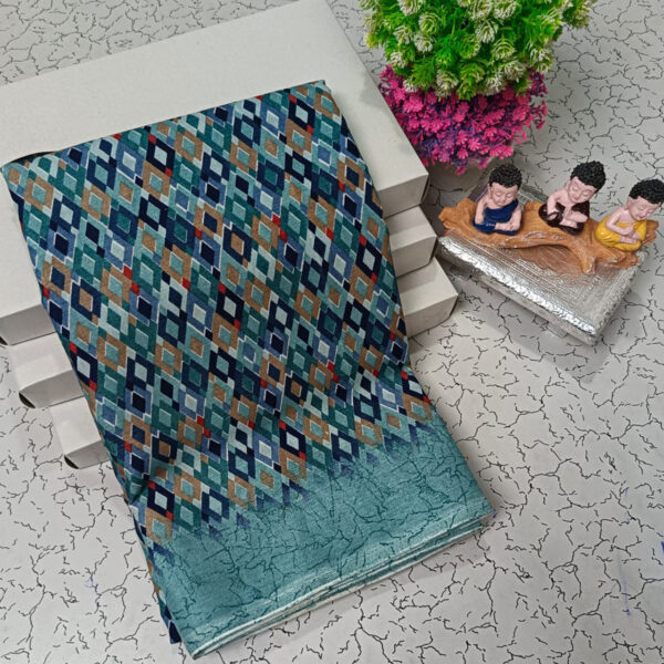 Trendy Pure Linen Cotton Sarees - Image 17