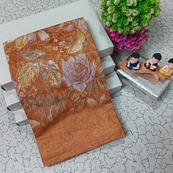 Trendy Pure Linen Cotton Sarees - Image 21