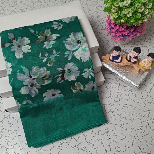 Trendy Pure Linen Cotton Sarees - Image 28