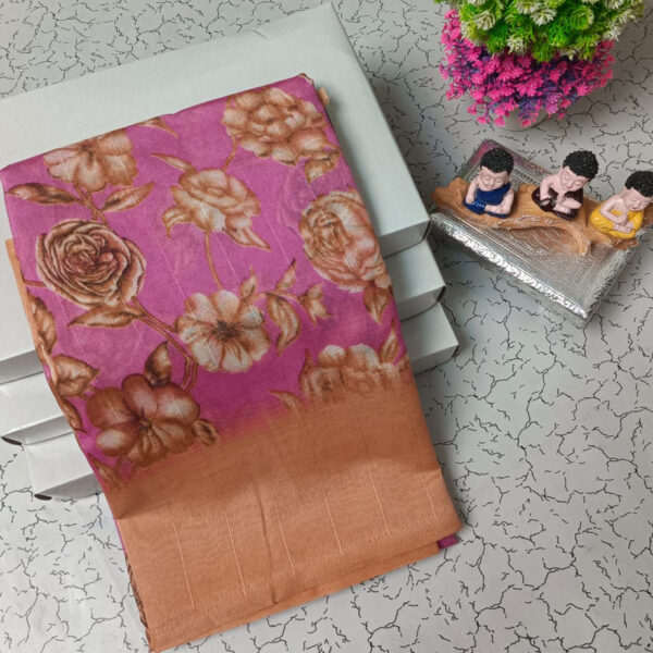 Trendy Pure Linen Cotton Sarees - Image 30