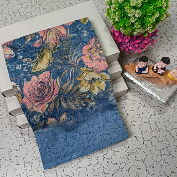 Trendy Pure Linen Cotton Sarees - Image 36